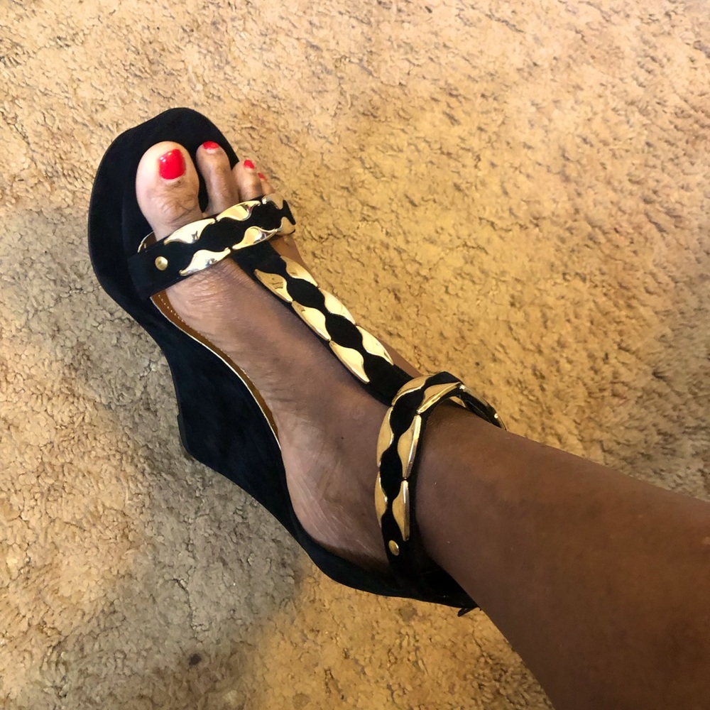 Black & Gold Heels